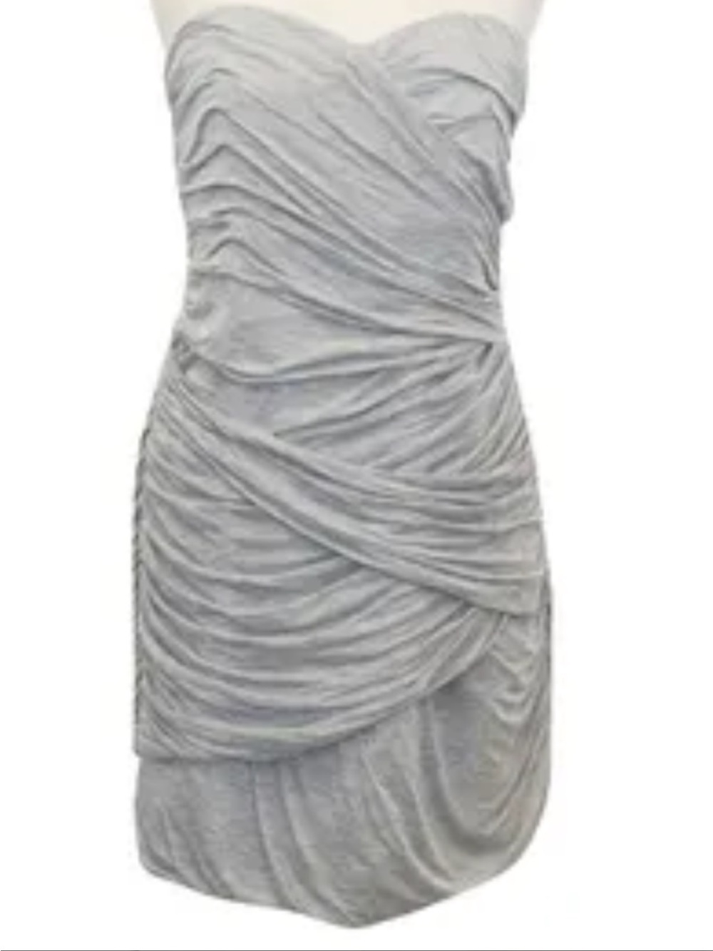 Camilla and Marc - strapless ruched dress. Size 6. Heather Gray.